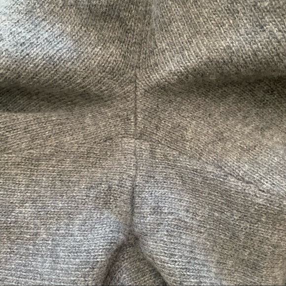 St. John Light Wool-Blend Knit Pants Grey Melange - Picture 4 of 11